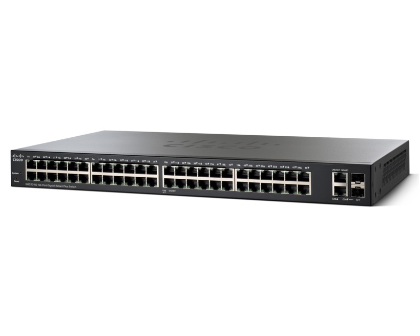 Cisco SG220-50-K9-UK 220 Series SG220-50 48 Port Gigabit Smart Switch Plus