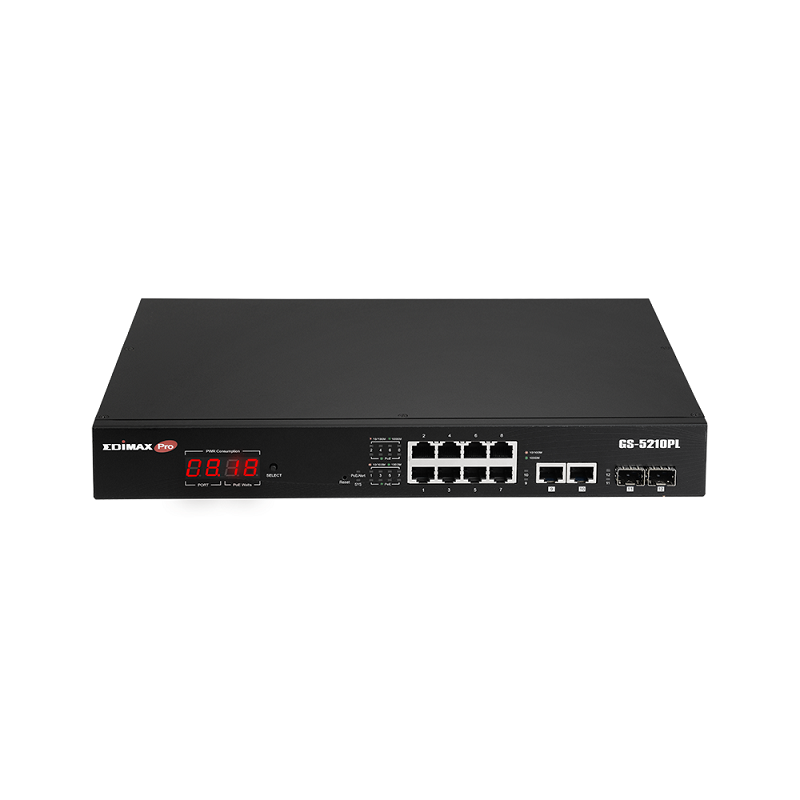Edimax GS-5210PL Surveillance VLAN 12-Port Gigabit PoE+ switch