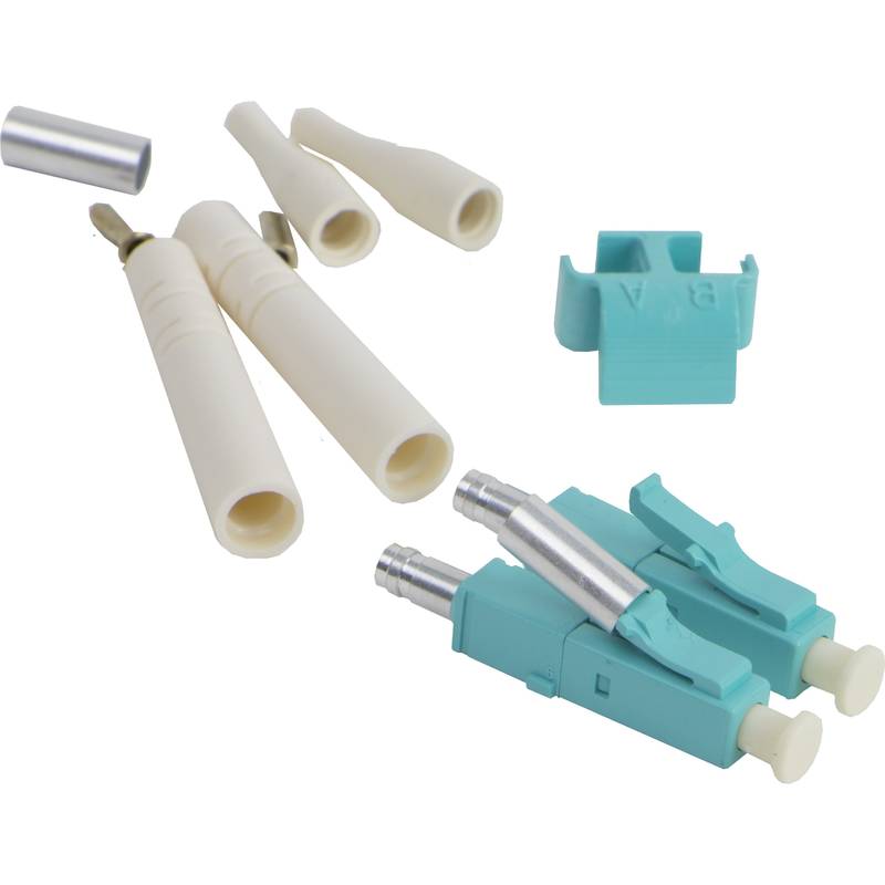 Enbeam Optical Fibre Connector - LC OM3 Duplex - Aqua