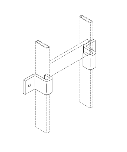 CPI Vertical Wall Brackets 3/8 Gold