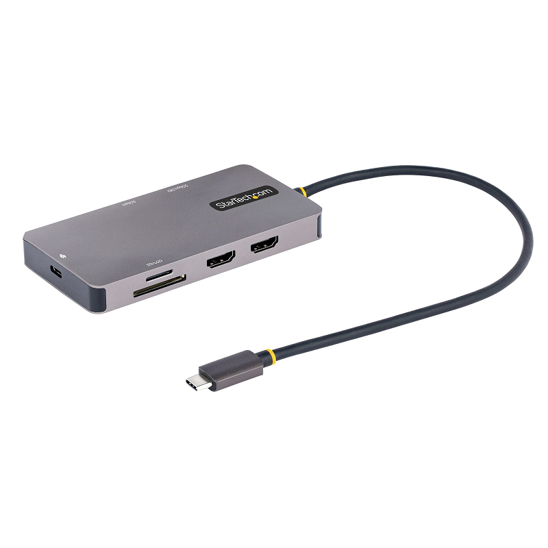 StarTech 120B-USBC-MULTIPORT USB-C Multiport Adapter Dual HDMI 4K Video 60Hz 2 Port 5Gbps USB-A