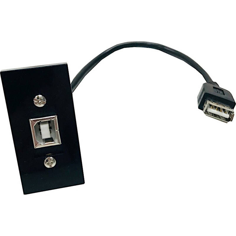 aura Euro Module USB 2.0 Type B Fly Lead Black 
