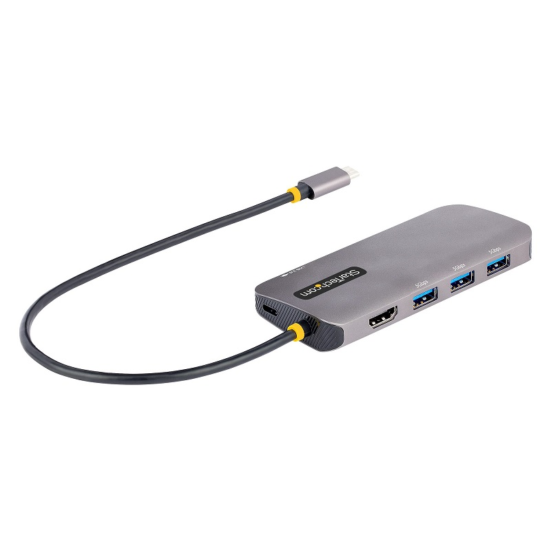 StarTech 127B-USBC-MULTIPORT USB-C Multiport Adapter HDMI 4K Video 60Hz 3 Port 5Gbps USB Hub