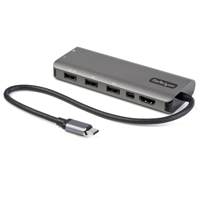 StarTech DKT31CMDPHPD USB-C Multiport Adapter - USB-C to HDMI or Mini DisplayPort 4K 60Hz