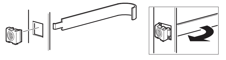 Easy Rack PDU mounting bracket installation