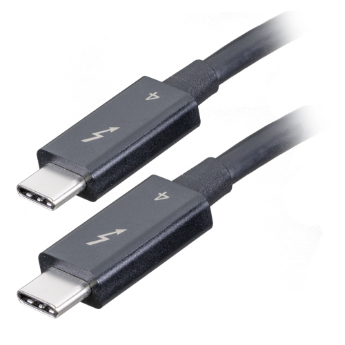 Thunderbolt 4 USB-C Male - Male 40Gbps Passive 0.7m Cable - Black
