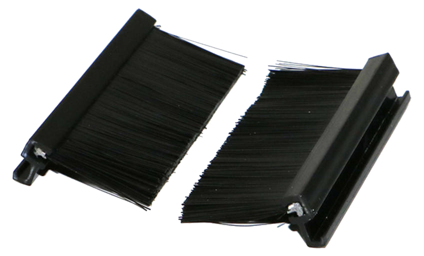 Excel Brush strip black for Single Gang Office plate (1 pair)