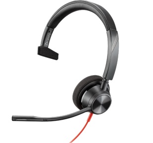 Poly 213936-01 Blackwire 3315 Headset, USB-A