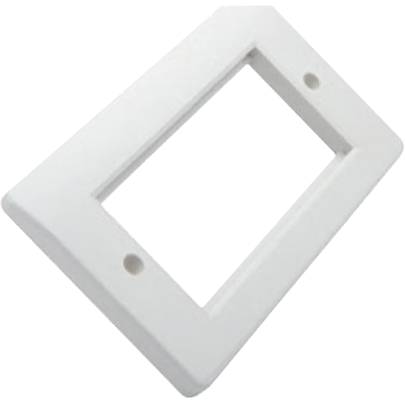 Excel Office Double Gang Faceplate with 2 Half Blanks - White