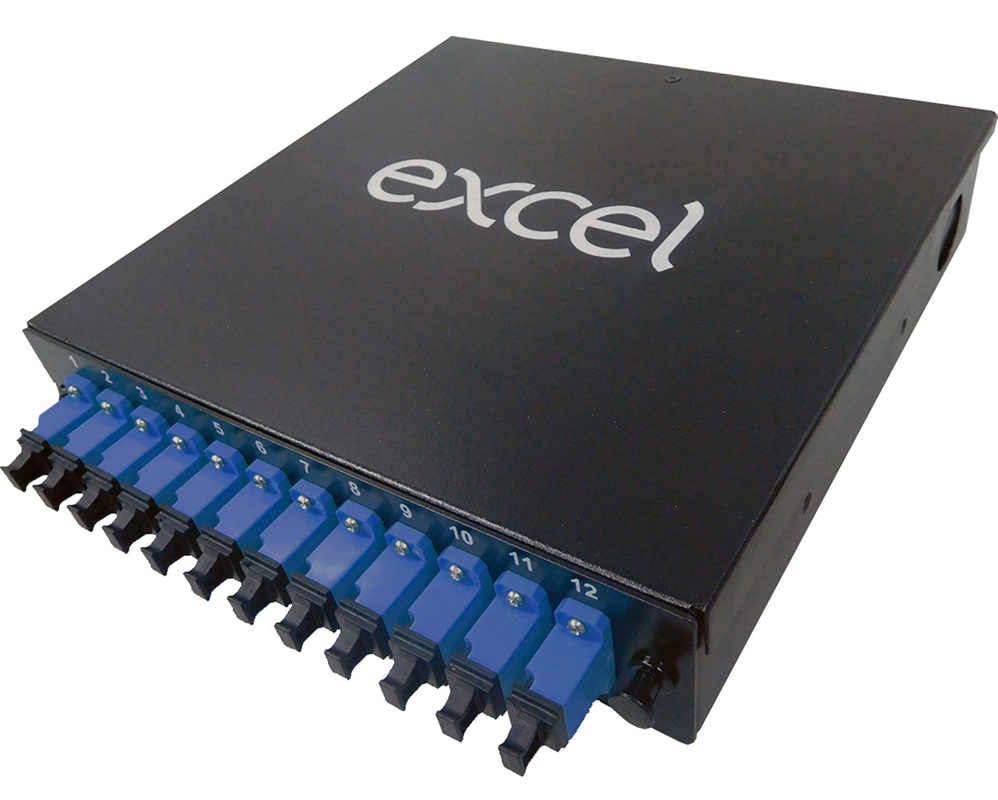 Enbeam 12 SC Simplex (12 Fibre) SM DIN Rail Box - Blue