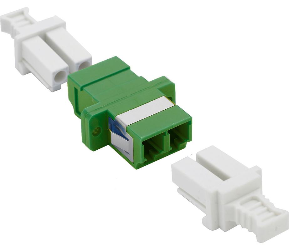 Enbeam LC/APC Duplex Singlemode Adaptor-Green 6-Pack