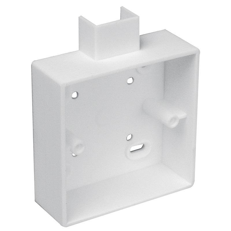 Marshall Tufflex MSSB15WH Shrouded Entry Box 1G 32mm Sq., White, 20 Pk