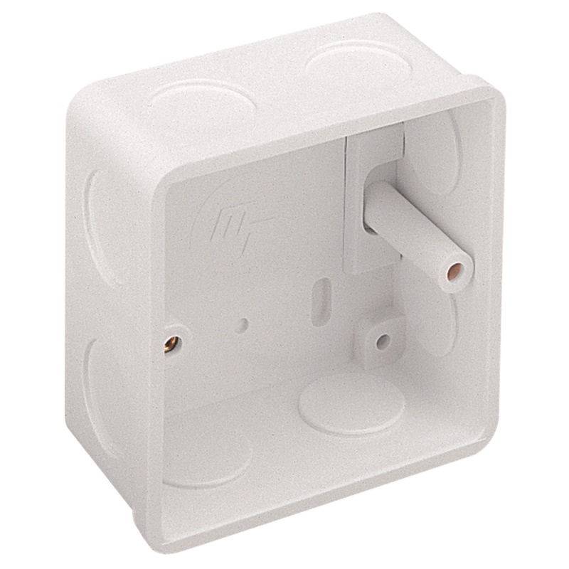 Marshall Tufflex MSSB1WH Flush Accessory Box 1G 35mm, White, 12 Pk