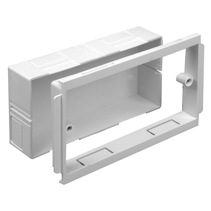 Marshall Tufflex EAB2WH Adjustable Box 2G 32-47mm, White, 5 Pk