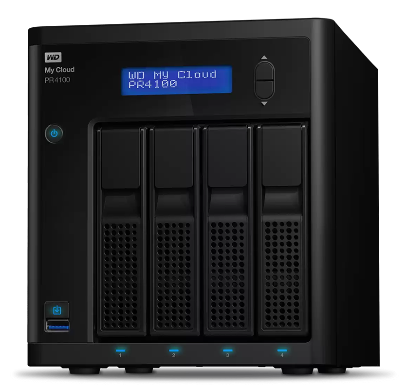 Western Digital WDBNFA0000NBK-EESN My Cloud PR4100 NAS Desktop Ethernet 