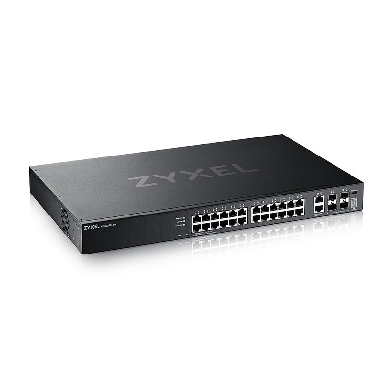 Zyxel XGS2220-30 24-port GbE L3 Managed Switch with 6 10G Uplink