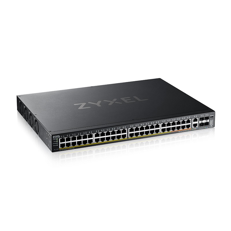 Zyxel XGS2220-54HP 48-port GbE L3 Managed PoE+ Switch with 6 10G Uplink