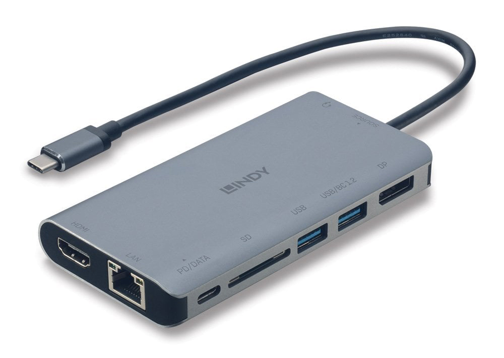 Lindy 43323 DST-Mini XT, USB-C Laptop Mini Docking Station 