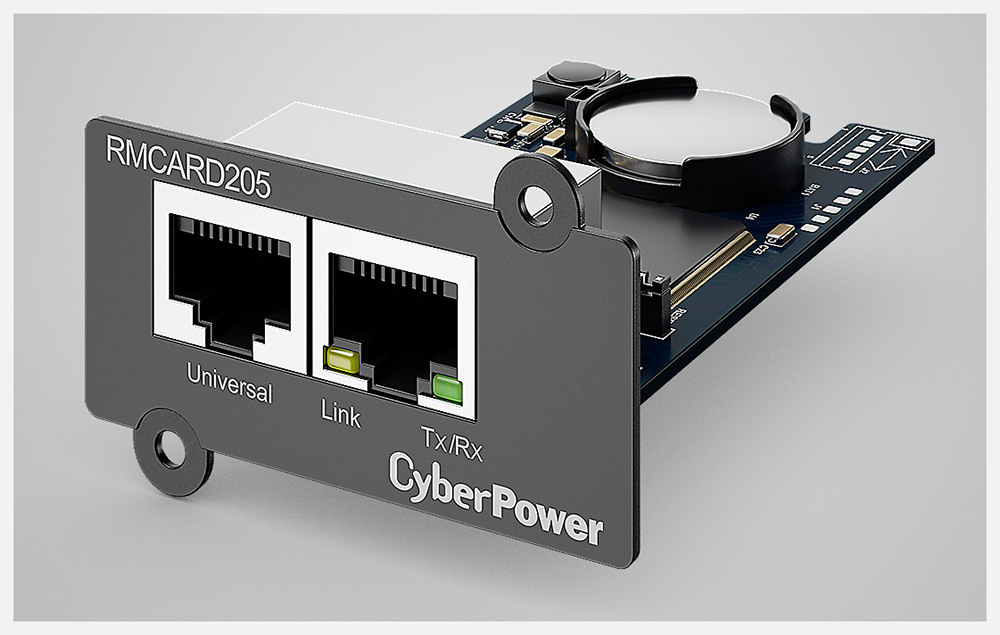 CyberPower RMCARD205 SNMP-network card for remote manangement and input for ENVSENSOR