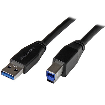 StarTech USB3SAB5M 5m Active USB 3.0 USB A to B Cable 