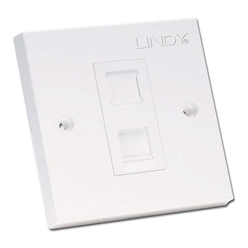 Lindy 60565 CAT6 Single Wall Plate