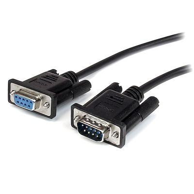 StarTech MXT1001MBK 1m Black Straight Through DB9 RS232 Serial Cable