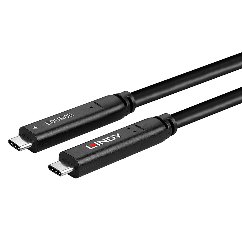 Lindy 43333 10m USB 3.2 Gen 2 & DP 1.4 Type C Hybrid Cable