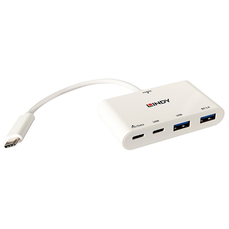 Lindy 43093 4 Port USB 3.1 Gen 2 Hub with Power Delivery