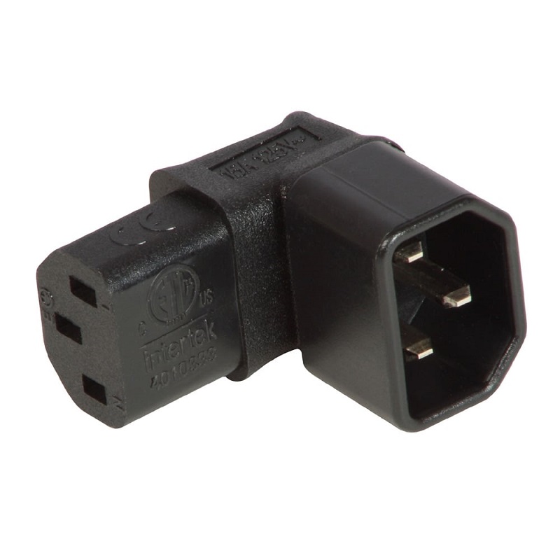 Lindy 73092 Right Angled IEC Adapter, Down