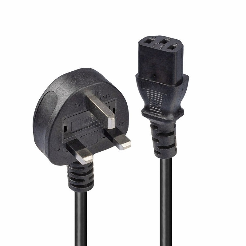 Lindy 30432 1m UK 3 Pin Plug to IEC C13 Mains Power Cable