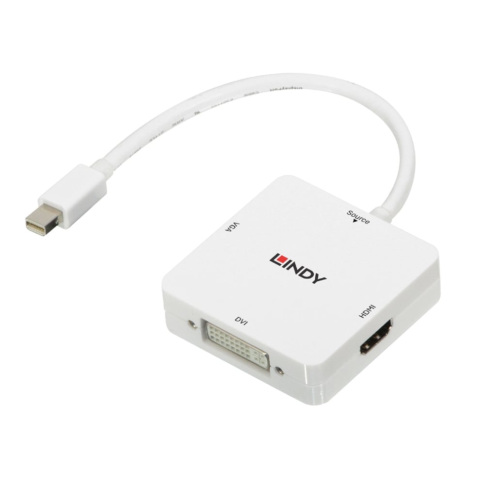 Lindy 38297 Mini DP 1.2 to HDMI 2.0. VGA and DVI-D Converter
