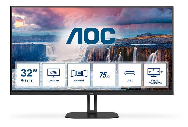 AOC V4 Q32V4 écran plat de PC 80 cm (31.5) 2560 x 1440 pixels 2K