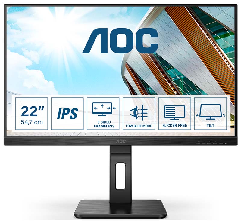 AOC P2 22P2Q 21.5in Full HD LED Monitor 1920 X 1080 Pixels Black
