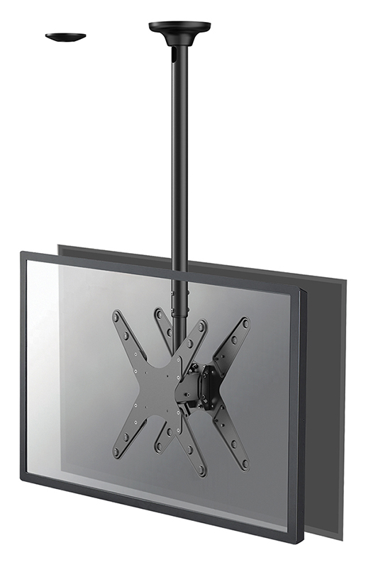 Neomounts FPMA-C340DBLACK Full Motion Dual TV/Monitor Ceiling Mount - Black