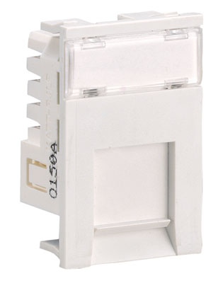 Molex Powercat Mod-Snap RJLP module. RJ45, 568B, Cat5E White