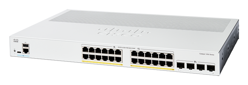 Cisco C1200-24P-4X 24 Port Gigabit + 4x SFP+ Rack Mountable Switch