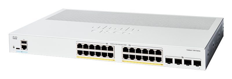 Cisco C1300-24P-4X 24 Port Gigabit + 4x SFP+ L3 Supported Managed Switch