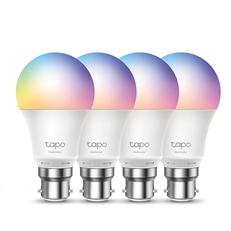 TP-Link TAPO L530B(4-PACK) Smart Wi-Fi Light Bulb, Multicolour 
