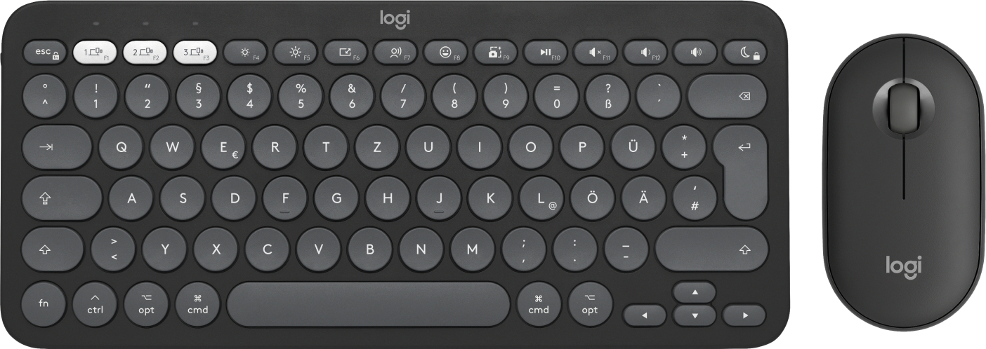 Logitech 920-012208 PEBBLE 2 Combo For MAC, Slim Bluetooth keyboard