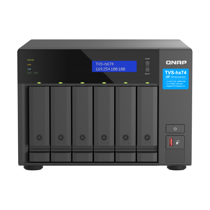QNAP TVS-h674-i3-16G 4-core 4.3 GHz 16GB 6 Bay Desktop NAS