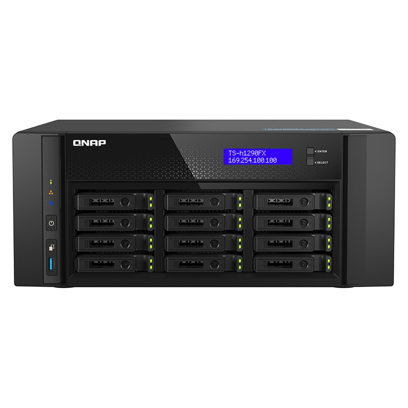 QNAP TS-h1290FX-7232P-64G 8-core 3.2 GHz 64GB 12 Bay Desktop NAS