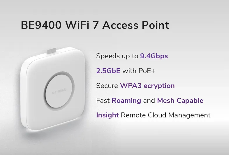 NETGEAR WBE718 WiFi 7 Access Point
