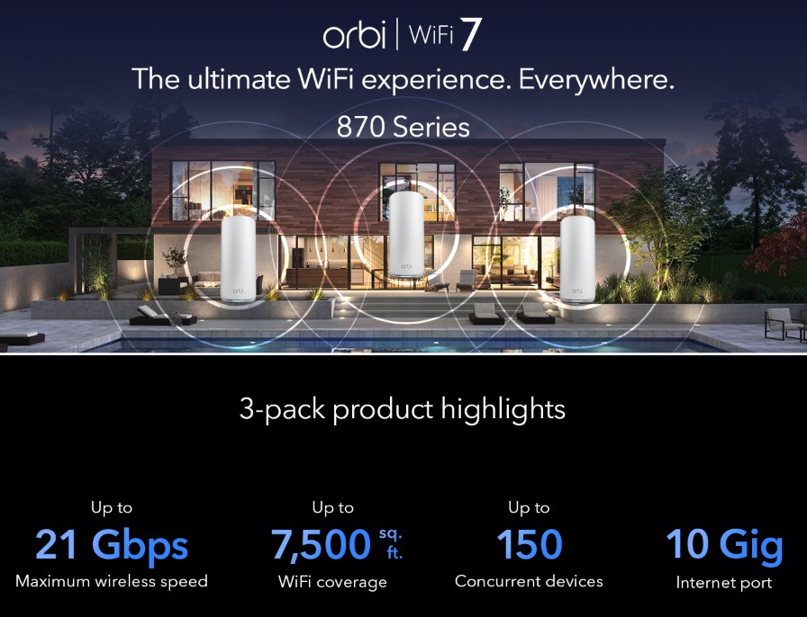 NETGEAR Orbi RBE873 Satellite