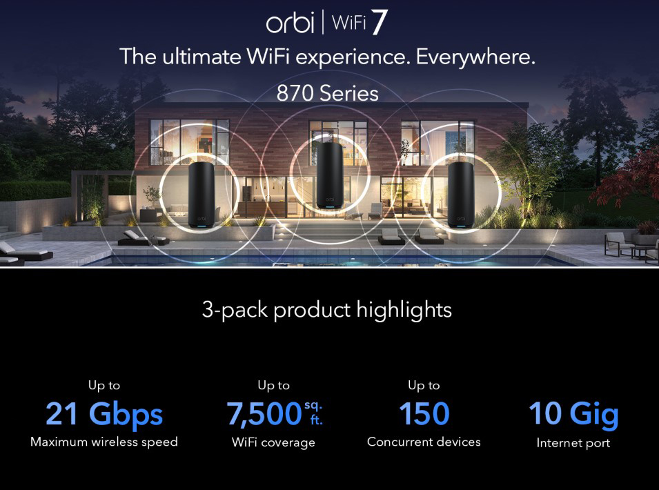 NETGEAR Orbi RBE870 Satellite