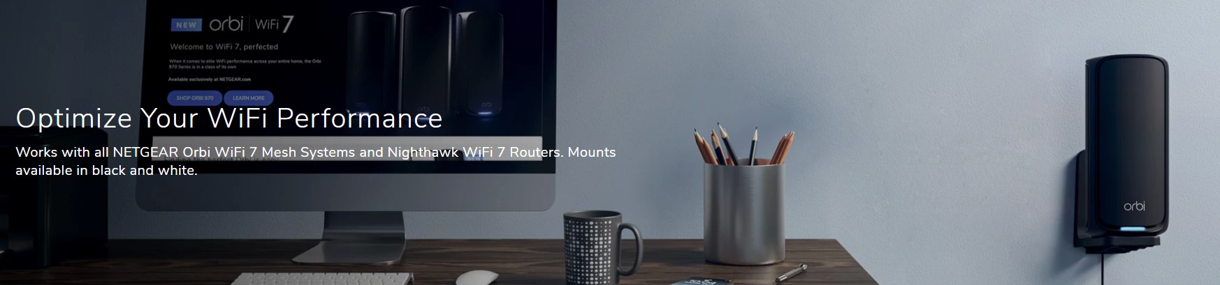 image showing the product attached to the wall next to a desk