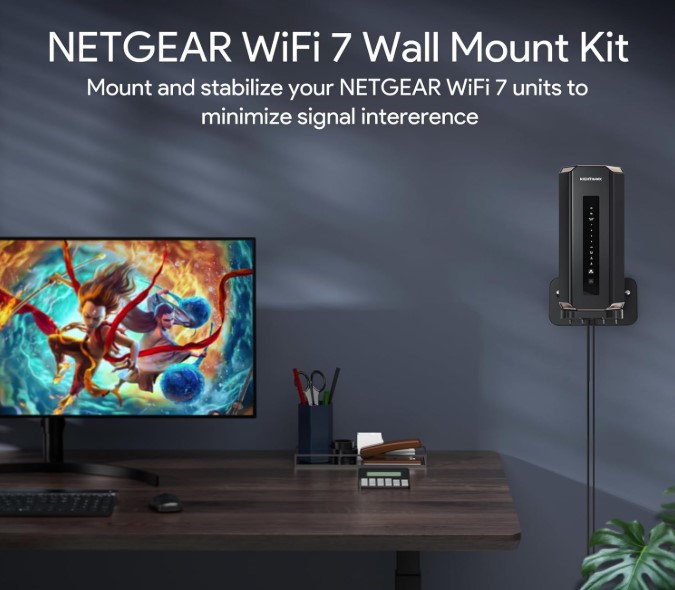 image showing the product attached to the wall next to a desk
