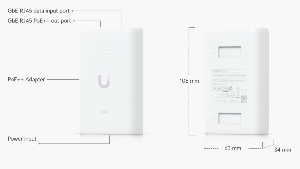 Image of the UA-Reader Lite Unit with labels of what features it has