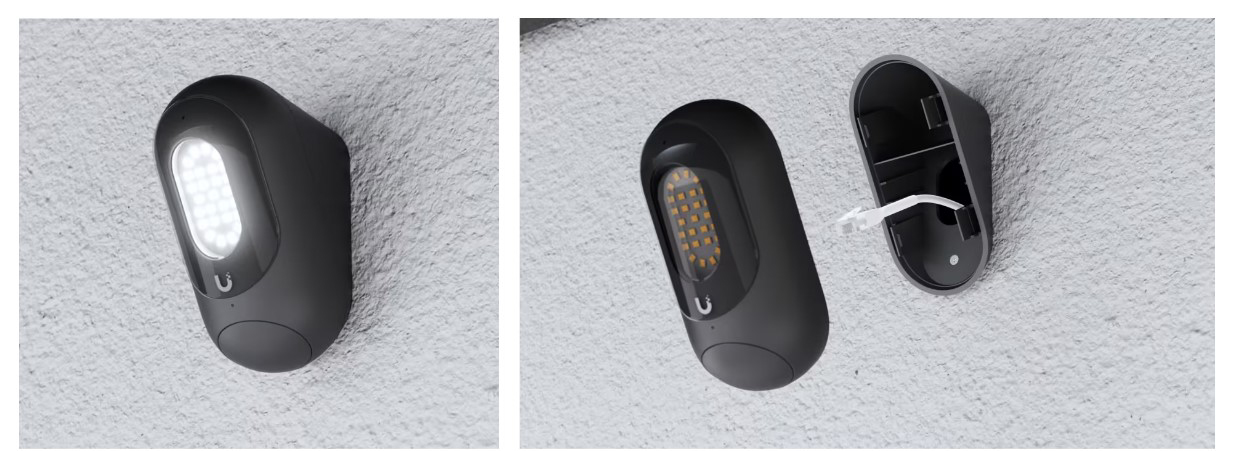 Image of the UP-FloodLight product with labels of what features it has