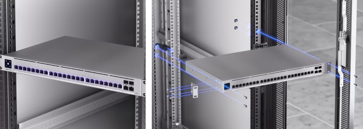 Image of the USW-Pro-HD-24 product with labels of ehat features it has