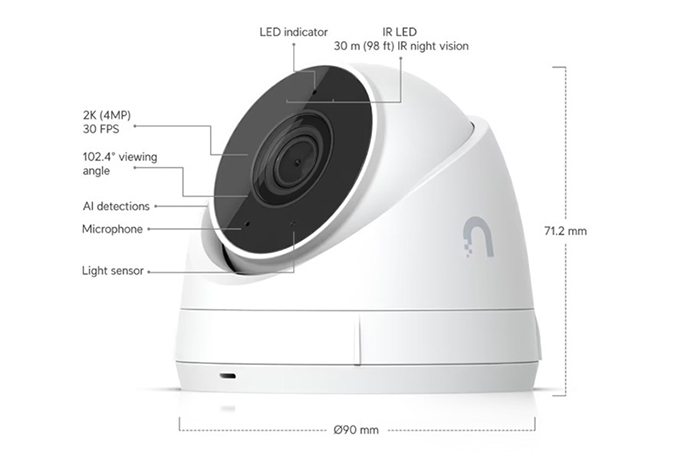 Ubiquiti UVC-G5-Turret Ultra Compact Outdoor 2K Camera View